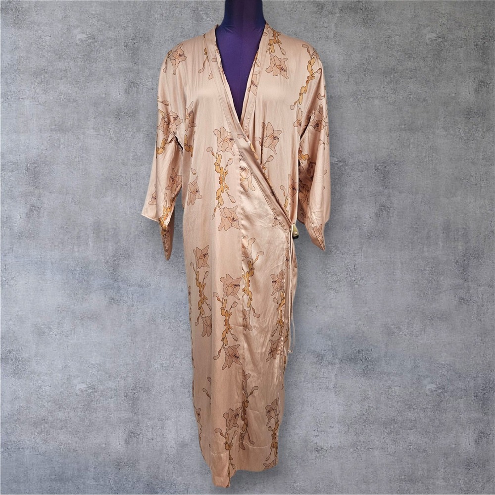 Cali Dreaming Floral Print Kimono Robe Lightweight Bohemian Size 2 O53